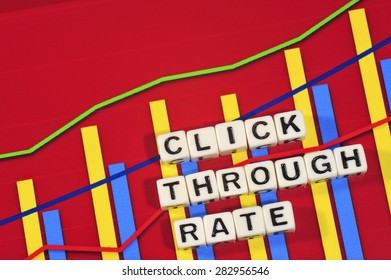 Business Term with Climbing Chart / Graph - Click Through Rate