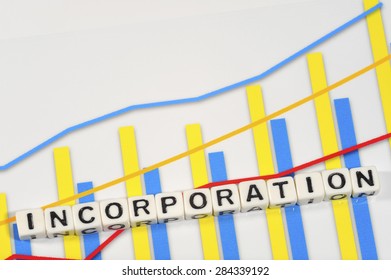 Business Term With Climbing Chart / Graph - Incorporation