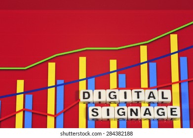 Business Term With Climbing Chart / Graph - Digital Signage