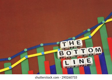 Business Term with Climbing Chart / Graph - The Bottom Line