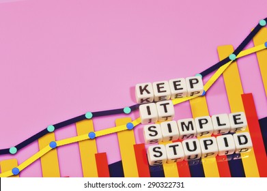 Business Term with Climbing Chart / Graph - Keep It Simple Stupid