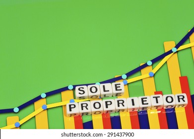 Business Term With Climbing Chart / Graph - Sole Proprietor