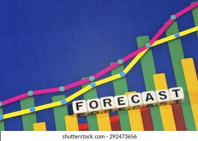 Business Term With Climbing Chart / Graph - Forecast