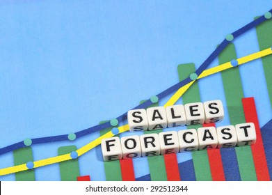 Business Term With Climbing Chart / Graph - Sales Forecast