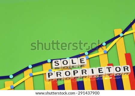 Business Term with Climbing Chart / Graph - Sole Proprietor