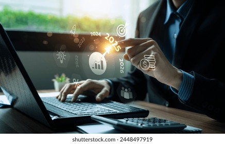 Business trends 2025, planning business growth 2025, strategy digital marketing Profit income Economy Stock market trends and business, technical analysis strategy, long term investment Business goals