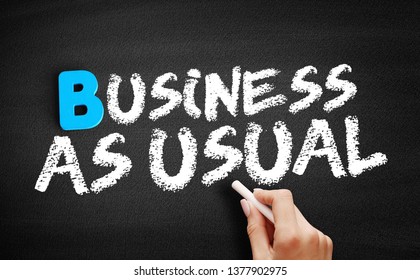 Business as Usual text on blackboard, business concept background - Shutterstock ID 1377902975