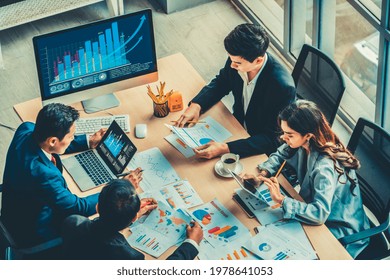 Business visual data analyzing technology by creative computer software . Concept of digital data for marketing analysis and investment decision making .