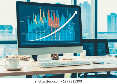 Business visual data analyzing technology by creative computer software