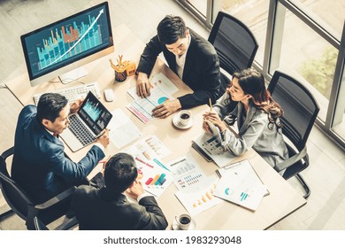 Business visual data analyzing technology by creative computer software . Concept of digital data for marketing analysis and investment decision making .