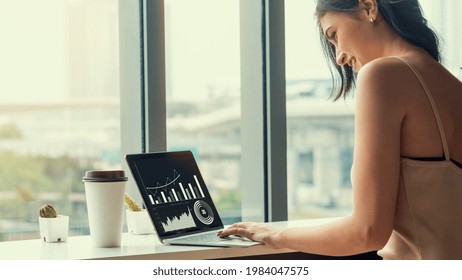 Business visual data analyzing technology by creative computer software . Concept of digital data for marketing analysis and investment decision making . - Powered by Shutterstock - Get 15% off with code: PIKWIZARD15
