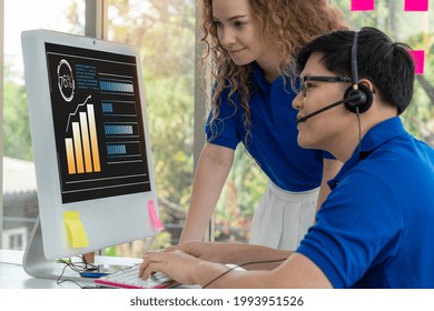 Business visual data analyzing technology by creative computer software . Concept of digital data for marketing analysis and investment decision making .