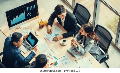 Business visual data analyzing technology by creative computer software . Concept of digital data for marketing analysis and investment decision making .