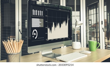 Business visual data analyzing technology by creative computer software