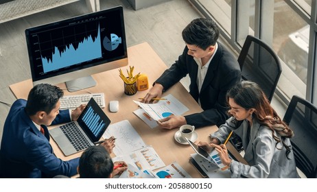 Business visual data analyzing technology by creative computer software . Concept of digital data for marketing analysis and investment decision making .
