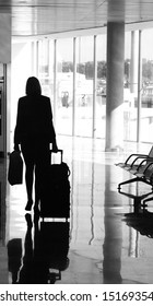 Business Woman At The Airport