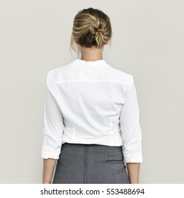 Business Woman Back View Concept