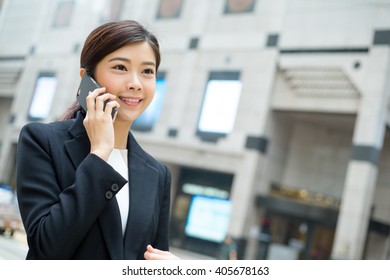 Business Woman Calling For Someone