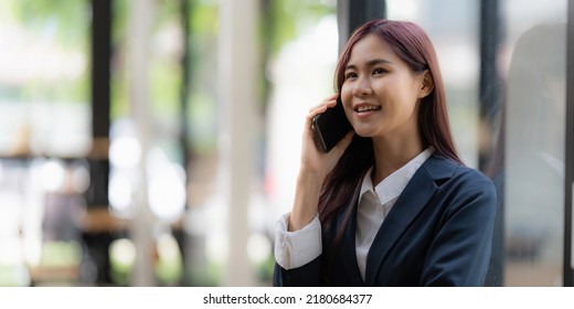 Business Woman Completes KYC Using An Online Banking Program In Order To Open A Digital Savings Account. The Definition Of Cyber Security.