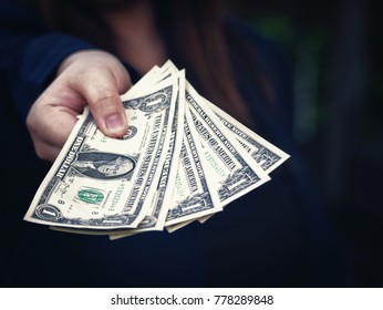 Business Woman Giving Money Pay Stock Photo 778289848 | Shutterstock