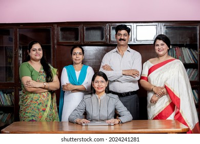 Business Woman With Her Staff, People Group In Background ,women Empowerment Concept