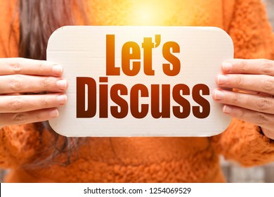 Lets Discuss Images, Stock Photos & Vectors | Shutterstock