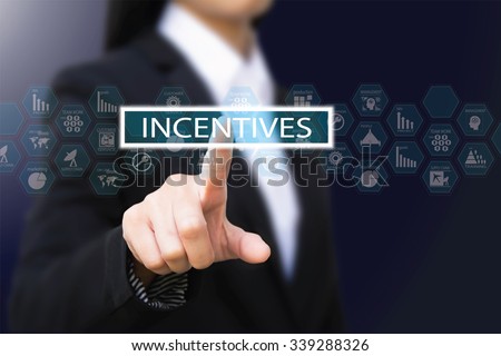 business woman , incentives concept