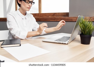    business woman in the office                             - Shutterstock ID 1134459005