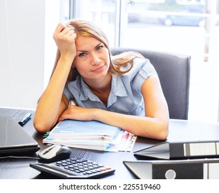 business woman on work place in office 