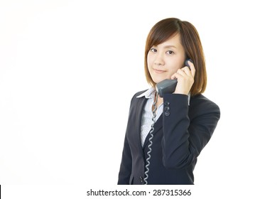 Business Woman With A Phone