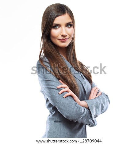 Business woman portrait . Crossed arms  .