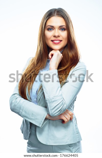 Business Woman Portrait Isolated White Background Stock Photo Shutterstock