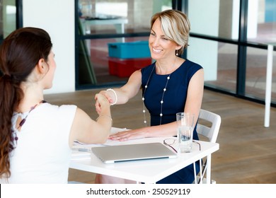 Business Woman Shaking Hands With Someone