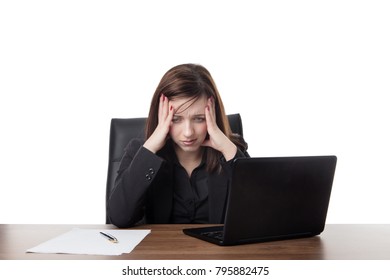 Business Woman Siting Her Desk Looking Stock Photo (Edit Now) 795882472