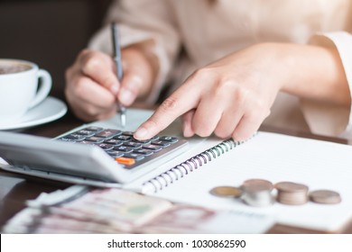 Business Woman Thinking Account,accounting