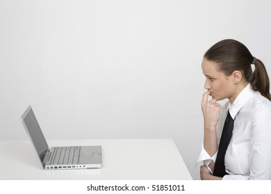 Business Woman using laptop