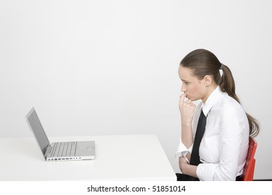Business Woman using laptop