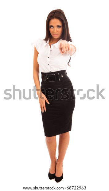 formal black skirt and white shirt