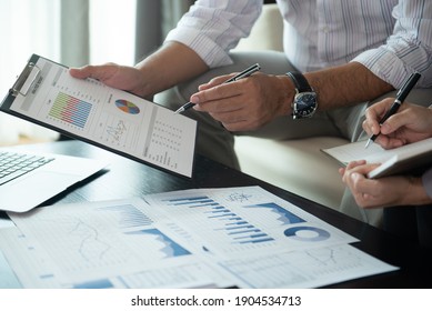 business women auditing accounting and review financial statement report for financial status of the business. - Shutterstock ID 1904534713