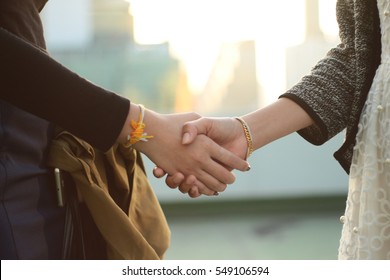 Business Women Shaking Hands