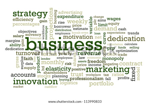 Business Words Stock Photo (Edit Now) 113990833