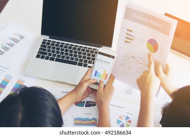 Business Concept Business People Discussing Charts Stock Photo ...