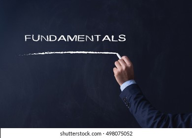 Business writing FUNDAMENTALS on Blackboard - Shutterstock ID 498075052