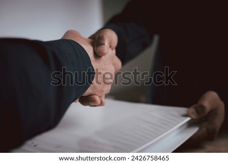 businessconcept,Image of businessmen Handshaking,Handshake Gesturing People Connection Deal Concept