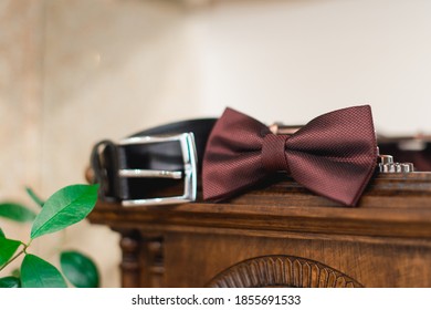 Businessman Accessories. Men's Accessories : Men's Bowtie And Belt. Grooms Set