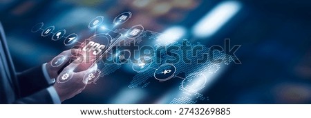 Businessman analysis of data CPS technological and cyber-physical security systems, real-time monitoring platforms, automated industrial control solutions, integrated digital safety frameworks.