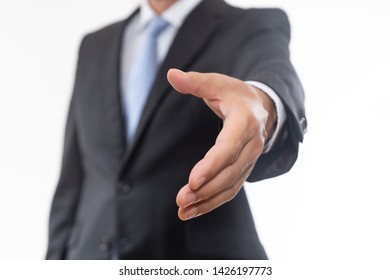 Businessman Asking For A Handshake