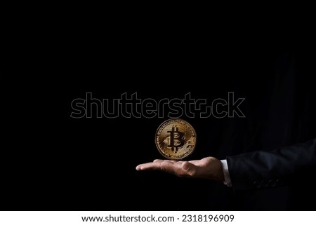 Businessman bitcoin digital BTC Cryptocurrency for the future .Investing Ideas Stock Exchange BTC to USD Cryptocurrency Bitcoin BTC