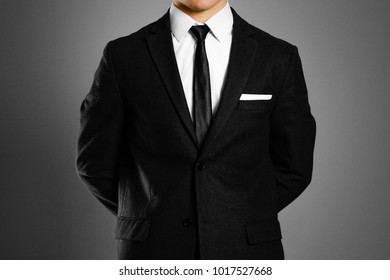 Businessman Black Suit White Shirt Tie Stock Photo 1017527668 ...