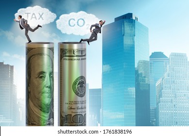 Businessman In Carbon Pricing Concept
